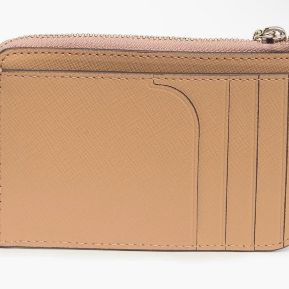 Kate Spade Fawn Tan Keychain Wallet Medium Zip Cardholder, Coin Holder Purse - Picture 4 of 6